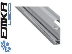 Profil aluminiowy wpuszczany przypodłogowy, srebrny typ FLARO 1 metr