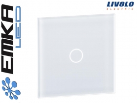 Pojedynczy biały panel szklany LIVOLO