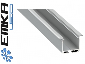 Profil aluminiowy wpuszczany, srebrny typ inDILEDA 1 metr