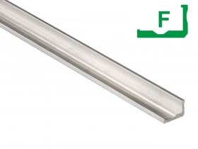 Profil aluminiowy zewnętrzny, kątowy SUROWY typ F 1 metr