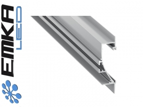 Profil aluminiowy wpuszczany przypodłogowy, srebrny typ TIANO 1 metr