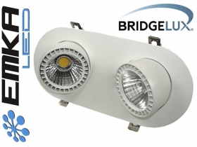 Downlight regulowany LED RH BRIDGELUX COB 2 x 12W Biały dzienny