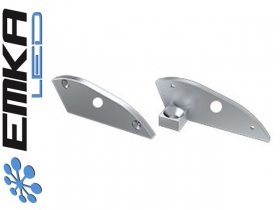 Zaślepka aluminiowa z podporą i otworem 15st lewa do profilu LED typ RETO 1szt srebrna