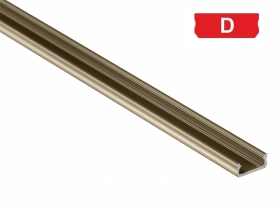 Profil aluminiowy zewnętrzny, płaski INOX typ D 1 metr