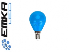 Żarówka LED E14 4W 230° kulka niebieska