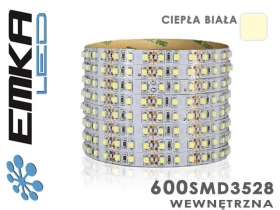 Taśma LED 600 SMD3528 IP20 Biała Ciepła 5m