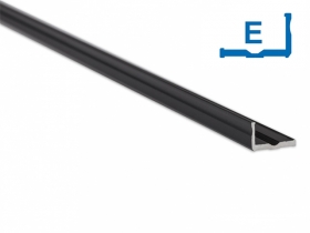 Profil aluminiowy zewnętrzny, kątowy CZARNY typ E 1 metr