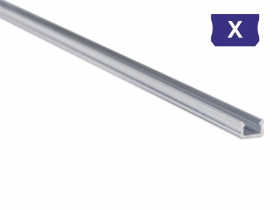 Profil aluminiowy zewnętrzny, wąski SREBRNY typ X 2 metry