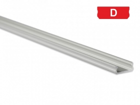 Profil aluminiowy zewnętrzny, płaski SREBRNY typ D 1 metr
