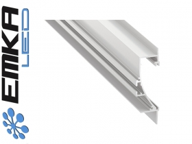Profil aluminiowy wpuszczany przypodłogowy, biały typ TIANO 1 metr