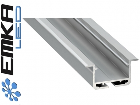 Profil aluminiowy wpuszczany, srebrny typ inSILEDA 1 metr