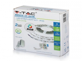 Taśma LED V-TAC Zestaw Set Light Kit W/Remote 12V IP20 RGB 1000lm